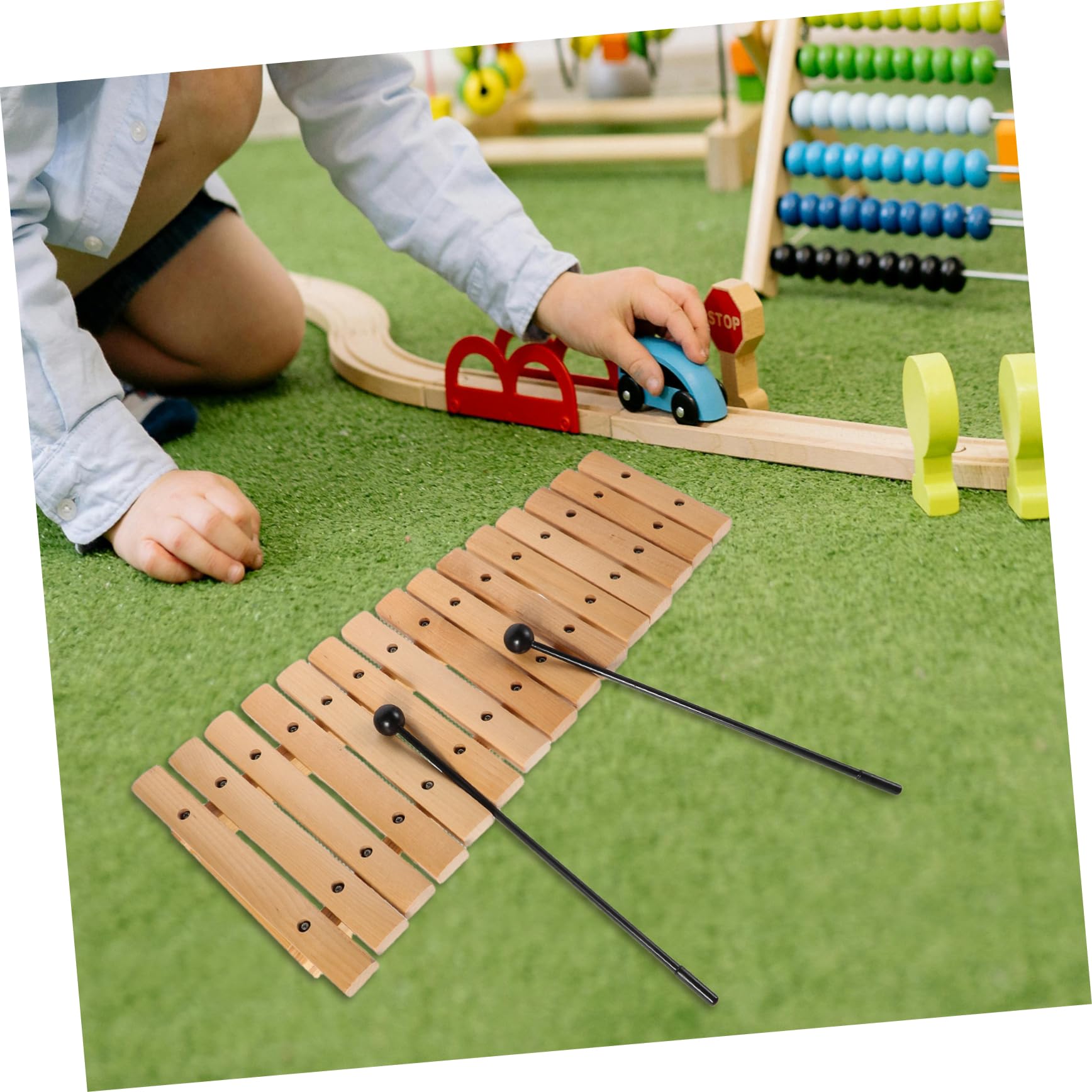 Xilofono 15 Note in Legno con Mallet per Ragazzo Ragazza e Toddler | Educazione Musicale Sensoriale Montessori, Uso a Kindergarten e Home Education, Design Attraente