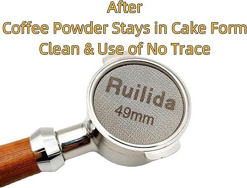 Miniatura 4 de Pantalla de disco espresso de 1.929 in, reutilizable, 0.067 in de grosor, 150 μm, acero inoxidable 316, filtro de café profesional, placa de malla