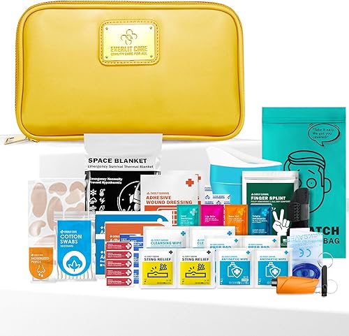 Miniatura 11 de Kit de primeros auxilios para el coche con suministros de emergencia, equipo de supervivencia que incluye rompevidrios, bolsa de orina desechable,