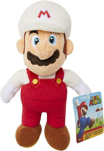 SUPER MARIO Fire Mario - Peluche de 7.5 pulgadas