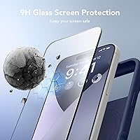 Vista 1169 de GONEZ Funda de silicona para iPhone 15 Pro Max, compatible con Magsafe, protector de cámara + protector de pantalla, forro de microfibra suave Negro