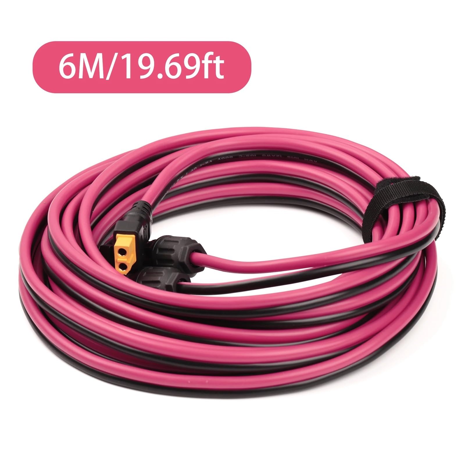 XT60 złącze żeńskie do panelu słonecznego, kabel zasilający 12AWG, kabel do ładowania ogniw fotowoltaicznych, akcesoria do układu słonecznego (kabel 6 m)
