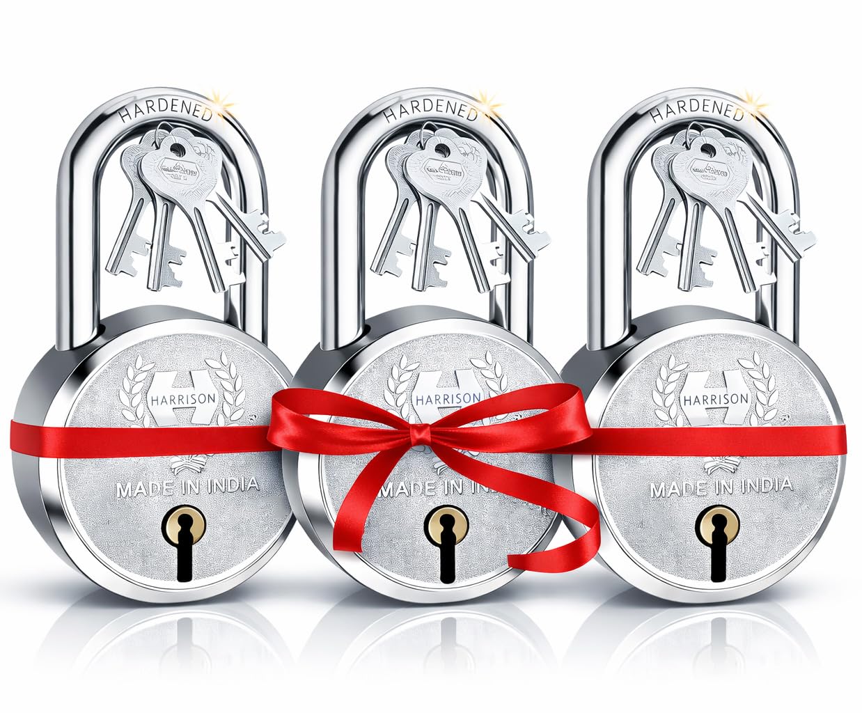Harrison Padlocks/Round Padlock 65mm 7 Lever with 3 Keys J-SUPREME-0672 Double Locking Pack of 1/Padlock, Padlocks, Locks for Home, Locks for Main Door, gate — Amazon image 9