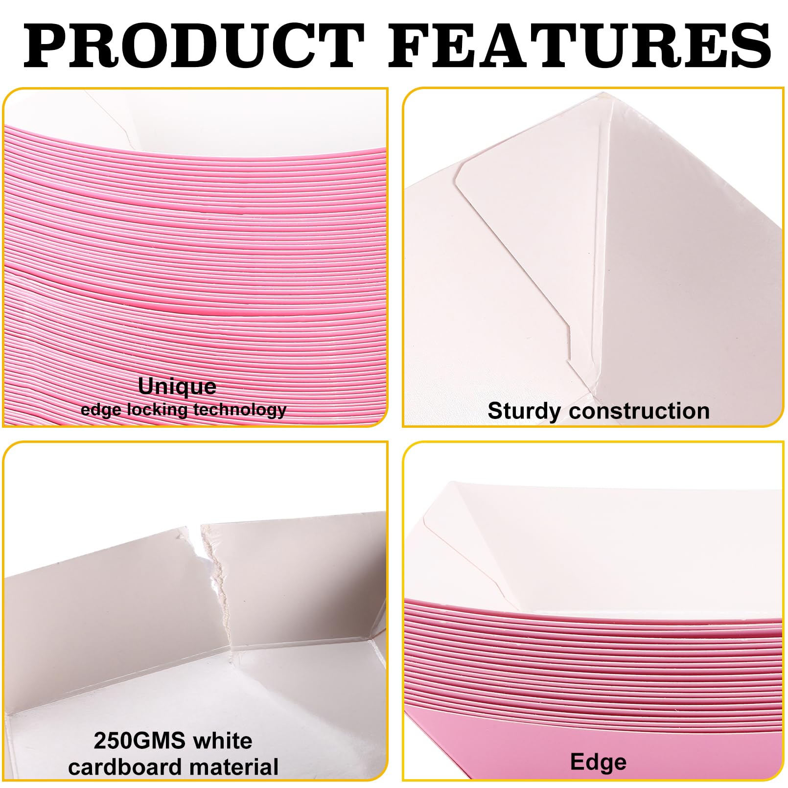 PerKoop 60 Pcs Disposable Food Boats 2 Lb Multicolor Paper - View #12