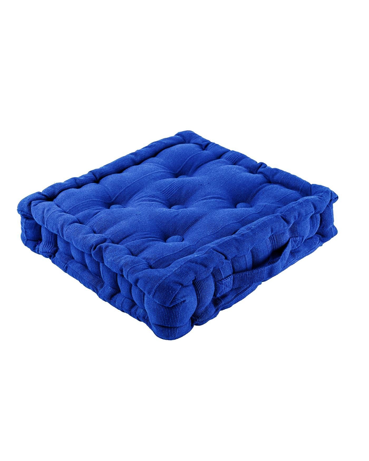 CosySleep Extra Firm 10cm (4") Thick Garden Dining Car Seat Chair Armchair Booster Cushion, 100% Cotton Casing By CosyWinks® Blue — image 1