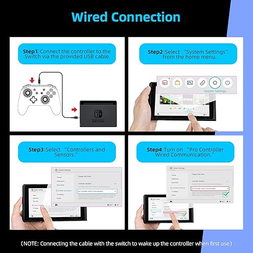 Miniatura 7 de NexiGo Controlador inalámbrico (sin zona muerta) para SwitchSwitch LiteOLED, controladores Bluetooth para Nintendo Switch con vibración, movimiento,