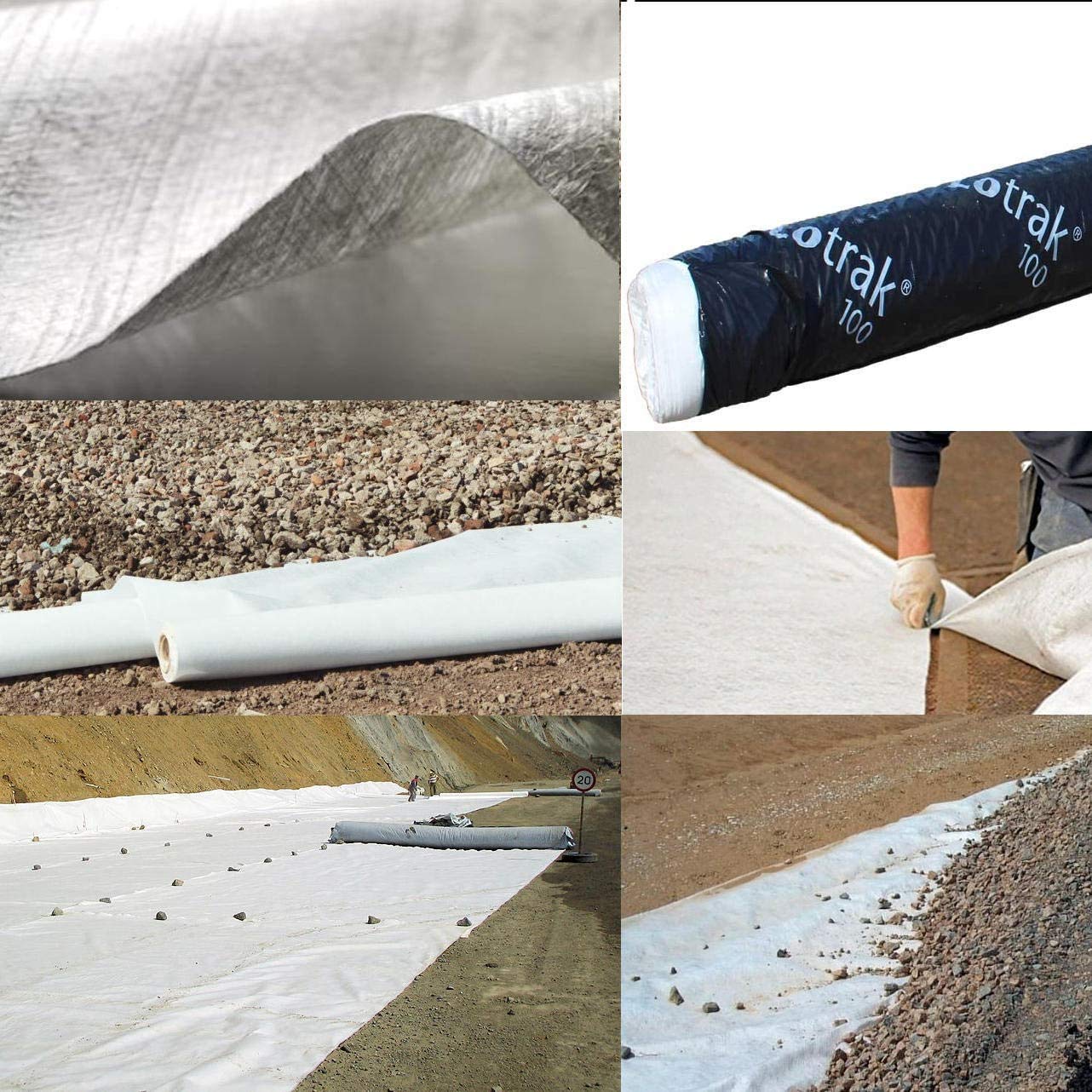 Lowtrak 100 Non Woven Don & Low Geotextile Membrane 2.25m x 100m Roll x 1 DELIVERIES TO MAINLAND UK ONLY