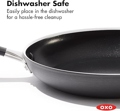 Miniatura 6 de OXO Sartén antiadherente de 10 pulgadas, mango de silicona sin BPA, apto para lavavajillas y horno, sartén de cerámica sin PFAS, color negro