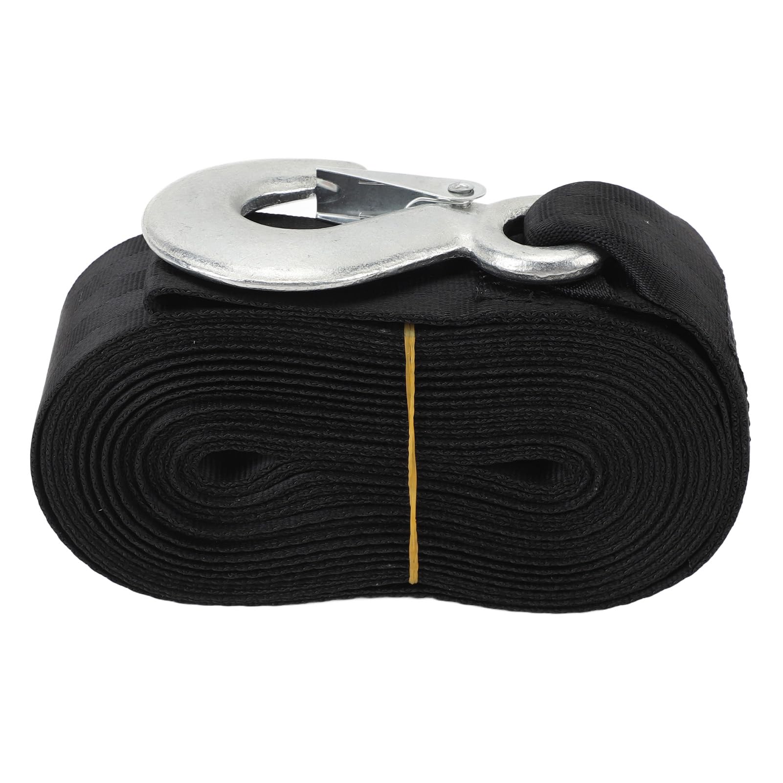 SIXRUN Sangle de Treuil Robuste, 7,5 m x 47 mm, Capacité 1587,6 kg, avec Crochet Galvanisé, pour Voiture, SUV, Bateau, Remorque, Jetski