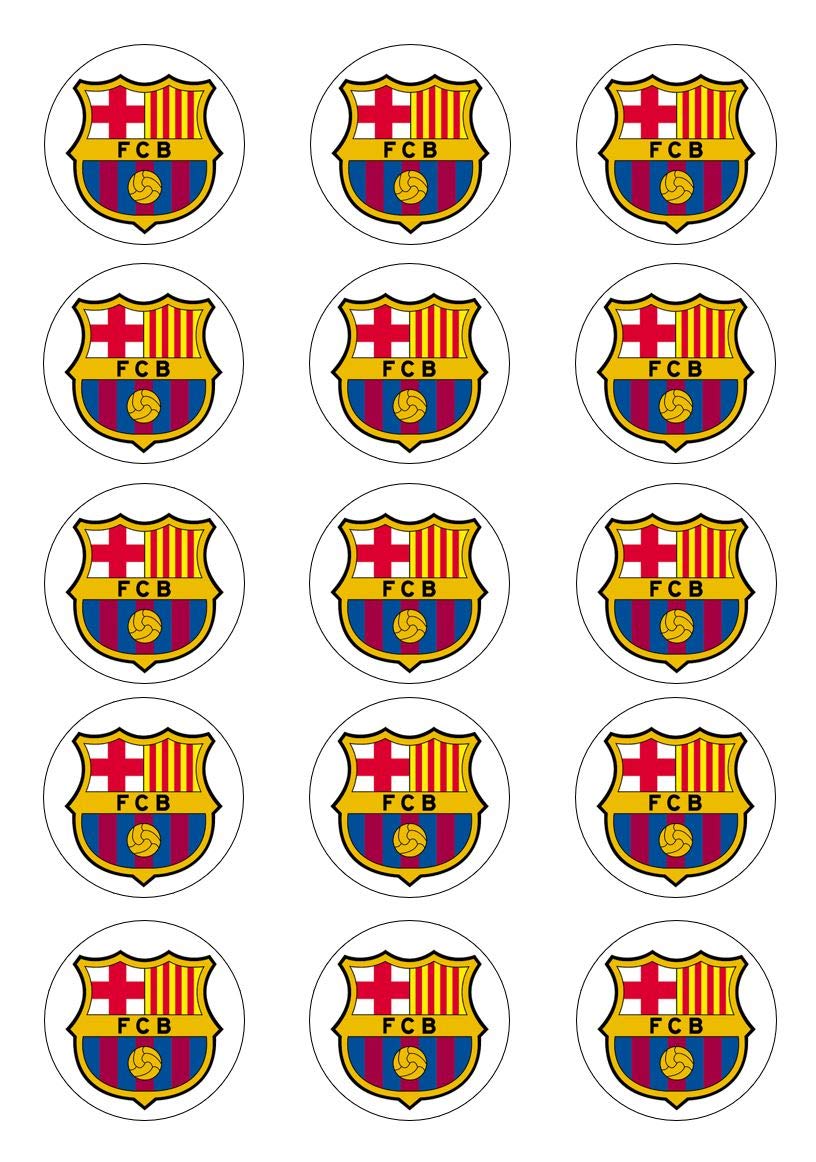 Disques Cupcakes Comestible Fc Barcelone Amazon Fr Produits Handmade