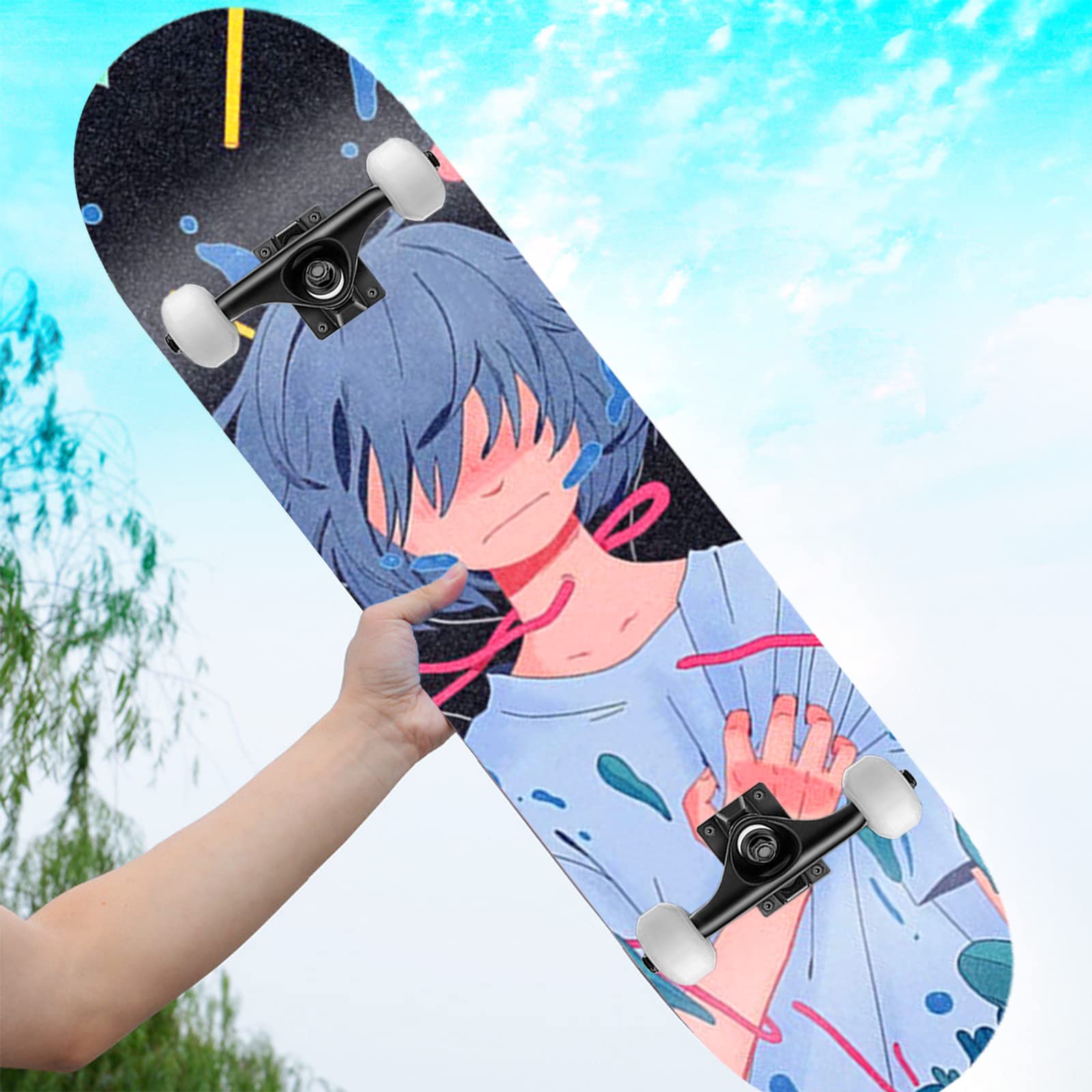 Amazon.com : WYQSX Skateboards for Beginners, 31 inch Complete