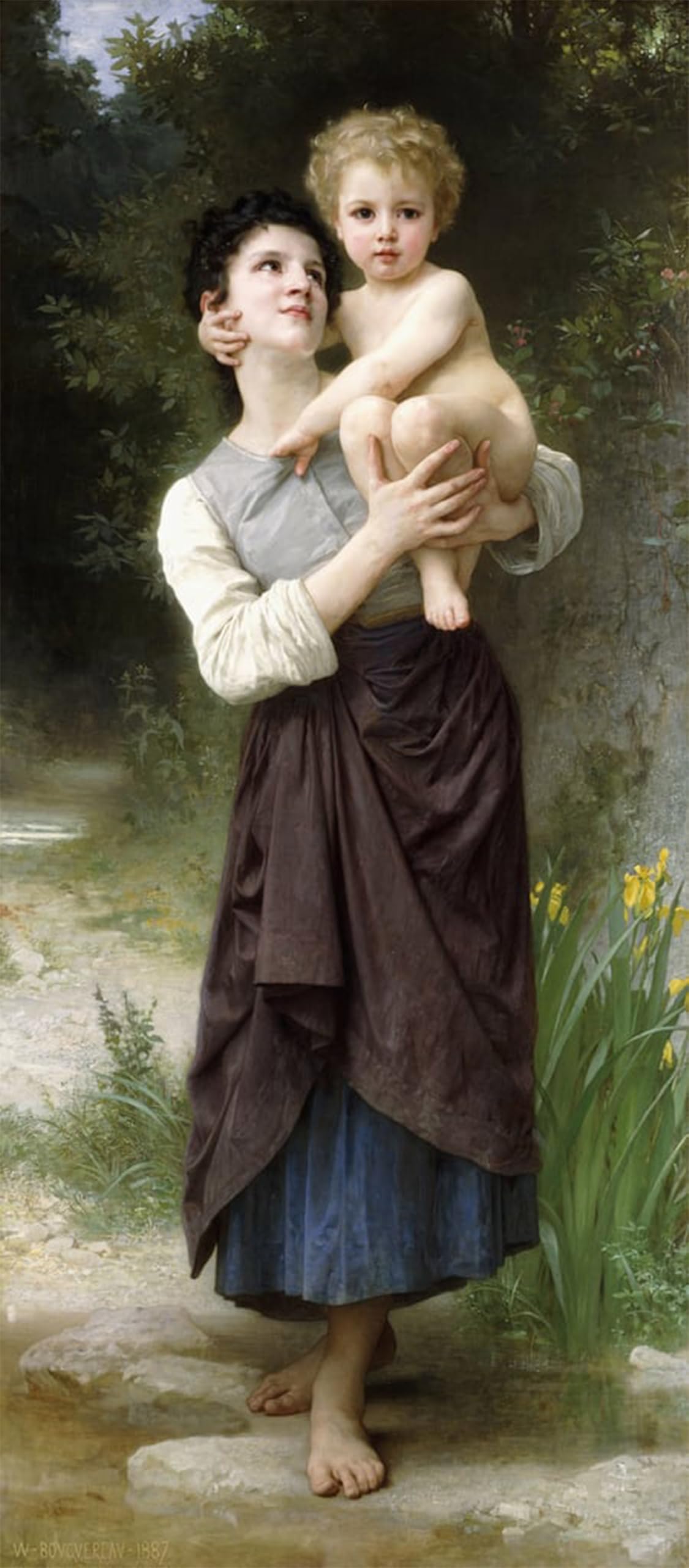Toile Décor Art Mural Offrande à Cupidon Bouguereau Premium