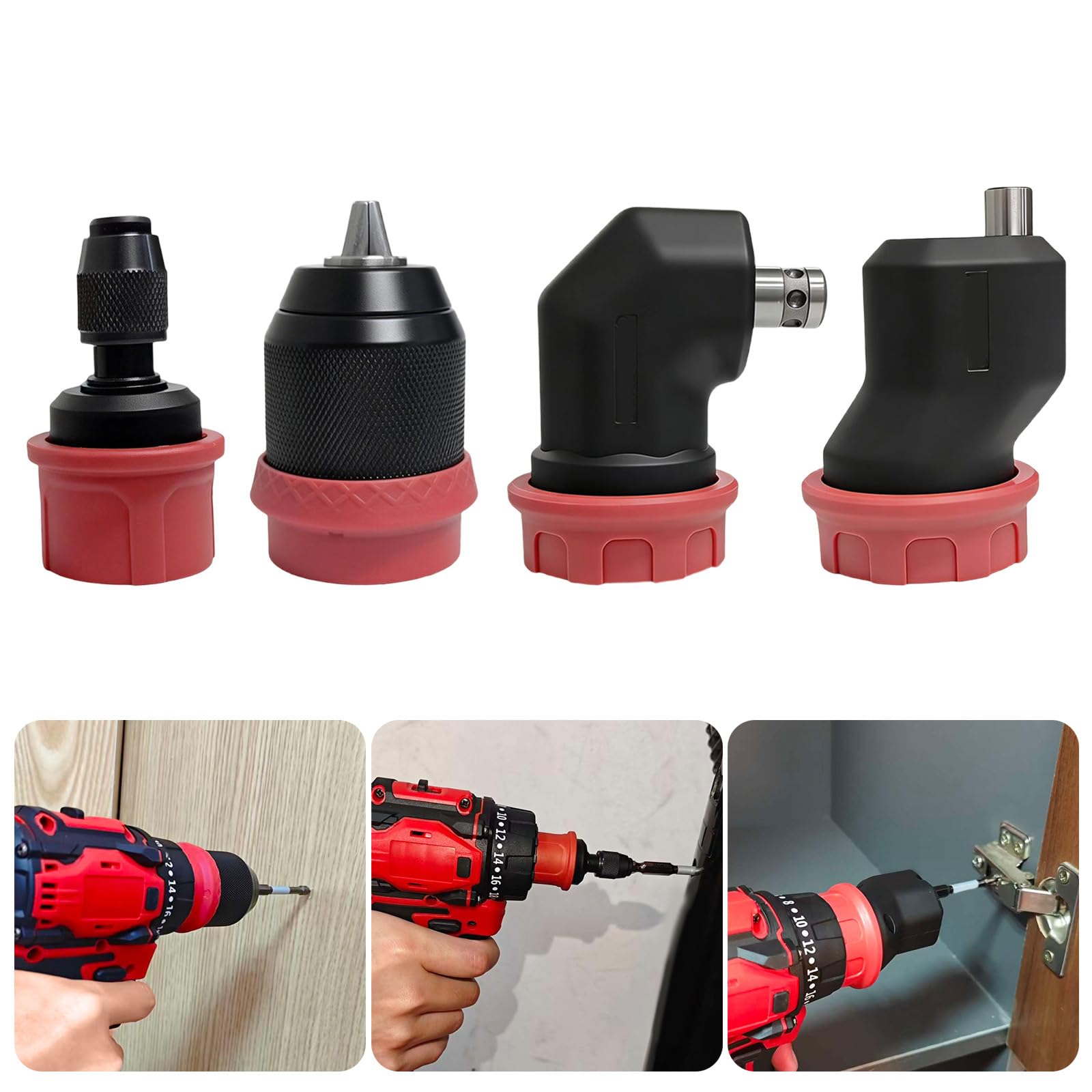Inserti per avvitatore elettrico contenente collegamento angolare e sistemi fluidi Set punte da trapano a cambio rapido Attrezzatura installazione Accessori flessibili per utensili