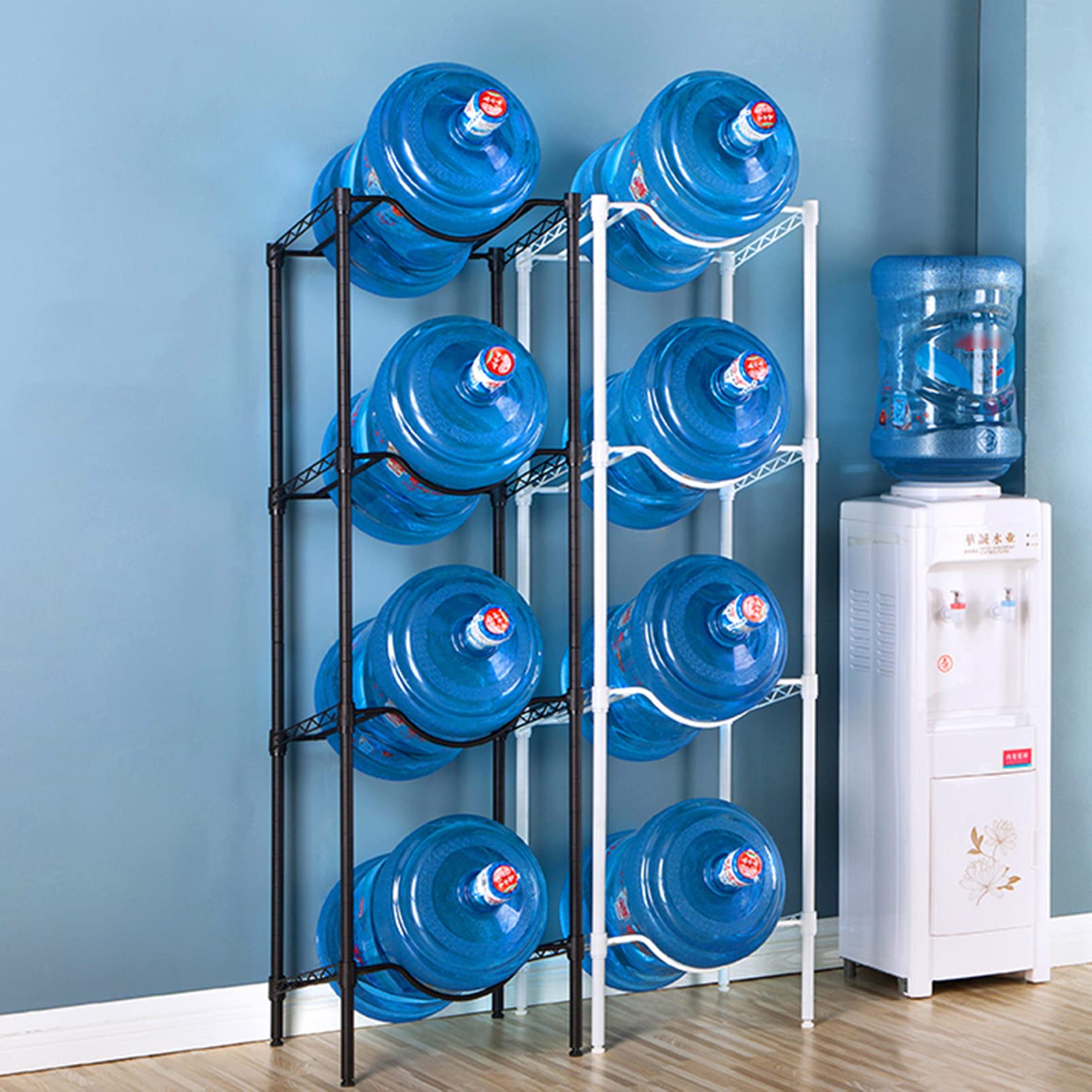 Estante para Jarras con Enfriador de Agua de 5 Galones para 8 Botellas, Estantes Organizadores para Portabotellas de Agua de Alta Resistencia, Estante de Almacenamiento para Botellas de Agua