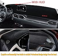 Vista 5 de Tapete antideslizante para tablero de instrumentos compatible con Mazda CX-5 CX 5 2017-2020 Protector solar (con HUD)