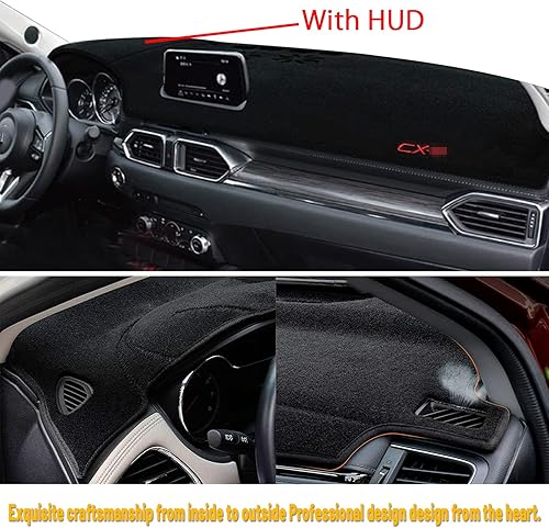 Miniatura 5 de Tapete antideslizante para tablero de instrumentos compatible con Mazda CX-5 CX 5 2017-2020 Protector solar (con HUD)