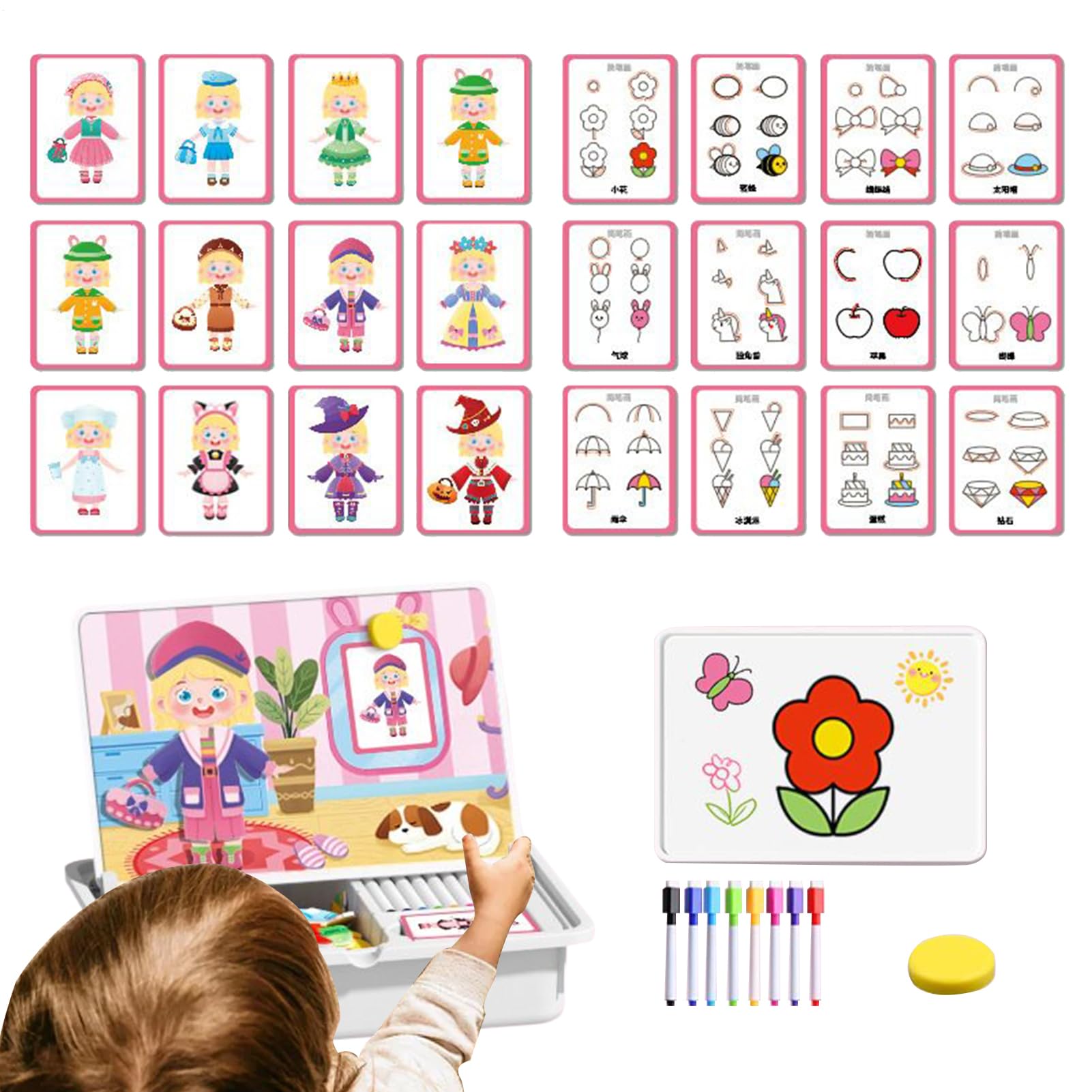 Magnetische Anzieh-Puppe Lernspiel Puzzles Mit Aufbewahrungsbox