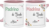 Vista 9 de Padrinos De Bautizo Propuesta Set 2 Tazas Café 11Oz, Quieres Ser Mi Madrina est 2024, Regalo de propuesta de padrinos, Para Niño, Niña, Dios padres