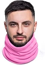 ...KARL LOVEN Men's Women's Unisex Fleece Neck Warmer Nose Collar Winter Mask Scarf Tube Warm Thick Ski Cycling Bike Motorcycle Sports Hat Snow Headband Windproof Elastic (Pink), Pink, One size