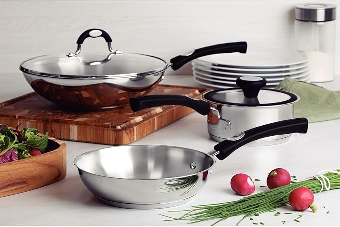 Wok Tramontina SOLAR Acero Inoxidable 28cm con Tapa miniatura 5