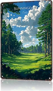 Funny Vintage Metal Signs Sunningdale Golf Course-Tin Sign Poster For Home Room Garage Office Decor 8x12inch