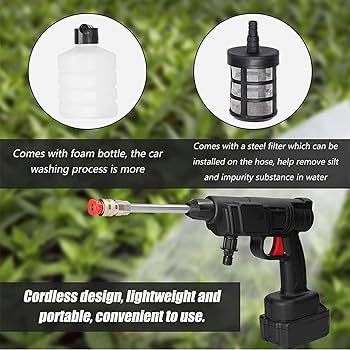 Amazon | 高圧洗浄機 手動加圧ポンプ式, ハイパワー 600W