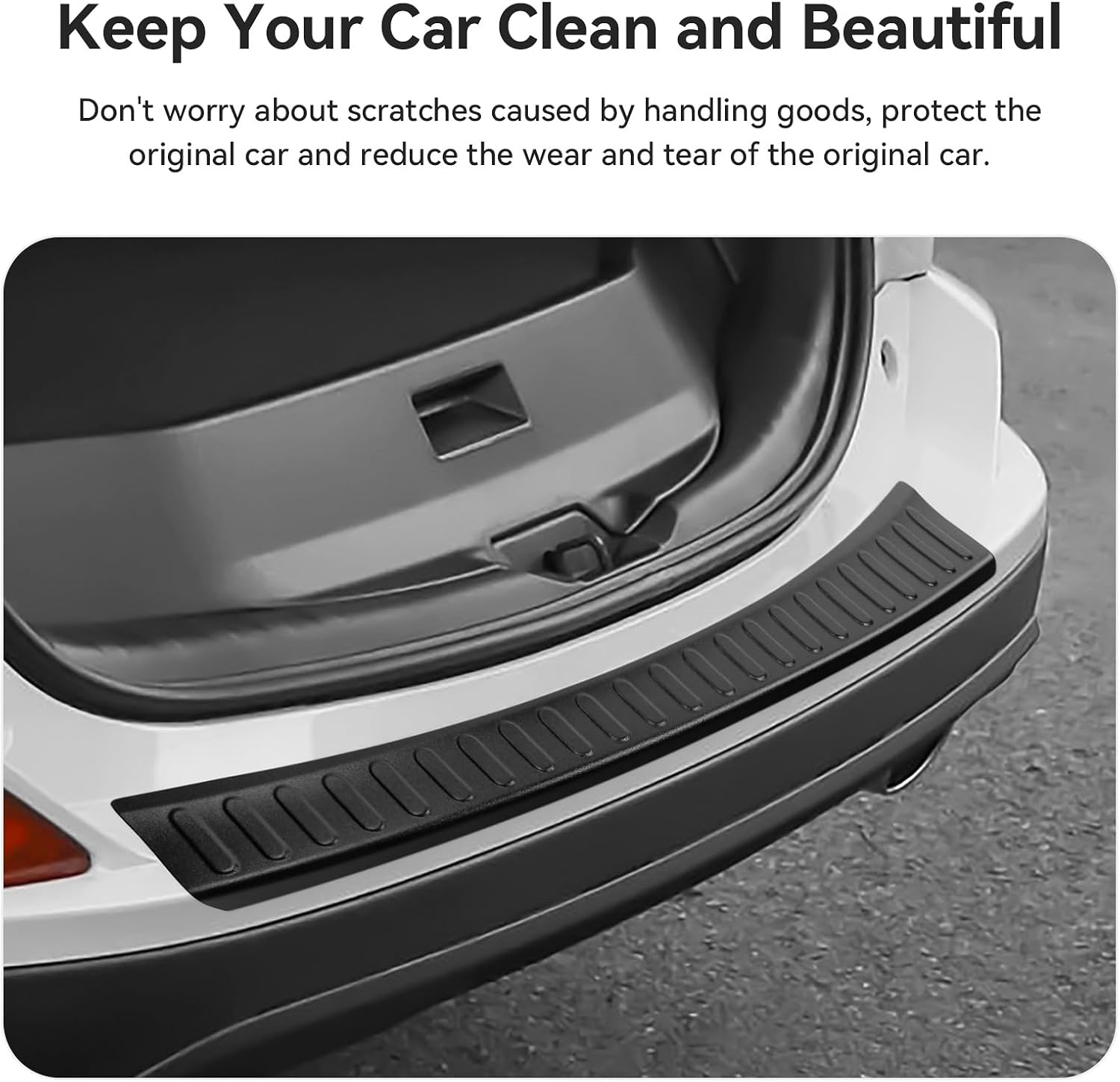 Exterior Rear Bumper Protector for Toyota 2016 2017 2018 RAV4 Accessories Black ABS Material Rear Bumper Guard Trunk Sill Protector