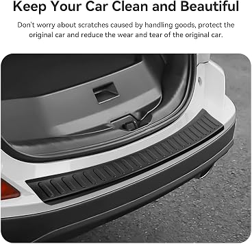 Exterior Rear Bumper Protector for Toyota 2016 2017 2018 RAV4 Accessories Black ABS Material Rear Bumper Guard Trunk Sill Protector