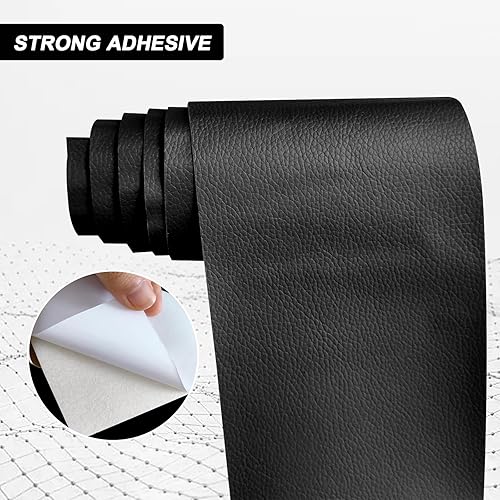 Miniatura 6 de Parche autoadhesivo de reparación de cuero, cinta de reparación de cuero para muebles, 4 x 63 pulgadas, excelente adhesión, parche de reparación de