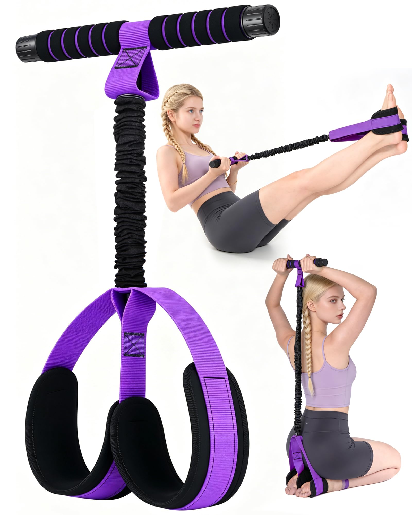 Yose Resistance Bands 55 Pound Strength Training Equipment, Heavy Duty Exercise Band for Home Gym, Fitness Band for Muscle Training, Stretching, Pilates and Full Body Workouts