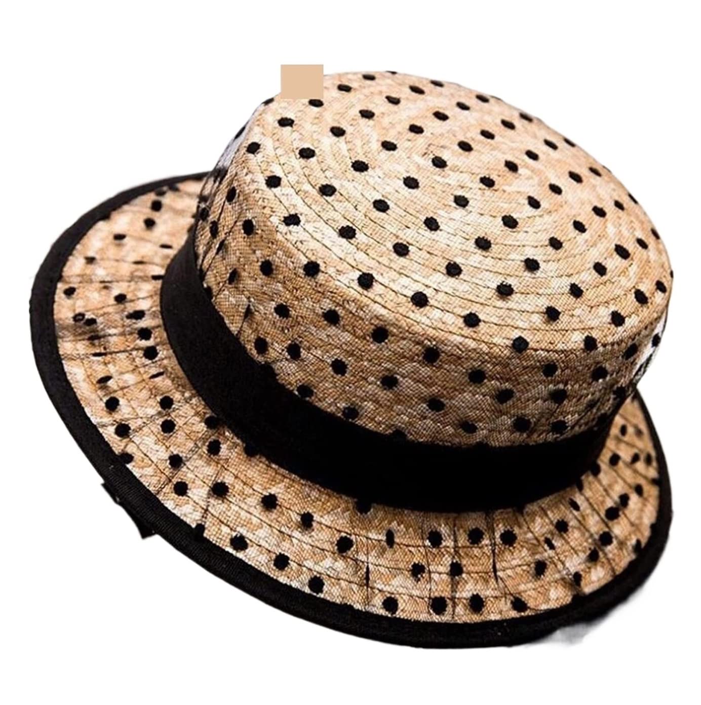 Accessorio Capelli Cappello Da Sole In Pizzo Bowknot Di Paglia Donna A Tesa Larga Spiaggia Estivo Casual Interno Ed Esterno