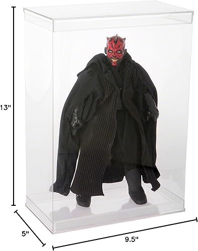 Miniatura 5 de DollSafe vitrina plegable transparente de lujo con parte superior y base acrílica para muñecas o figuras de acción de 11 a 12 pulgadas 95 pulgadas