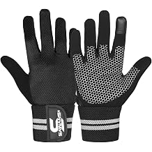 SAWANS Weight Lifting Gloves Gym Workout Fitness Wrist Wrap Support Men Women Fingerless Gloves Full Finger Touchscreen
