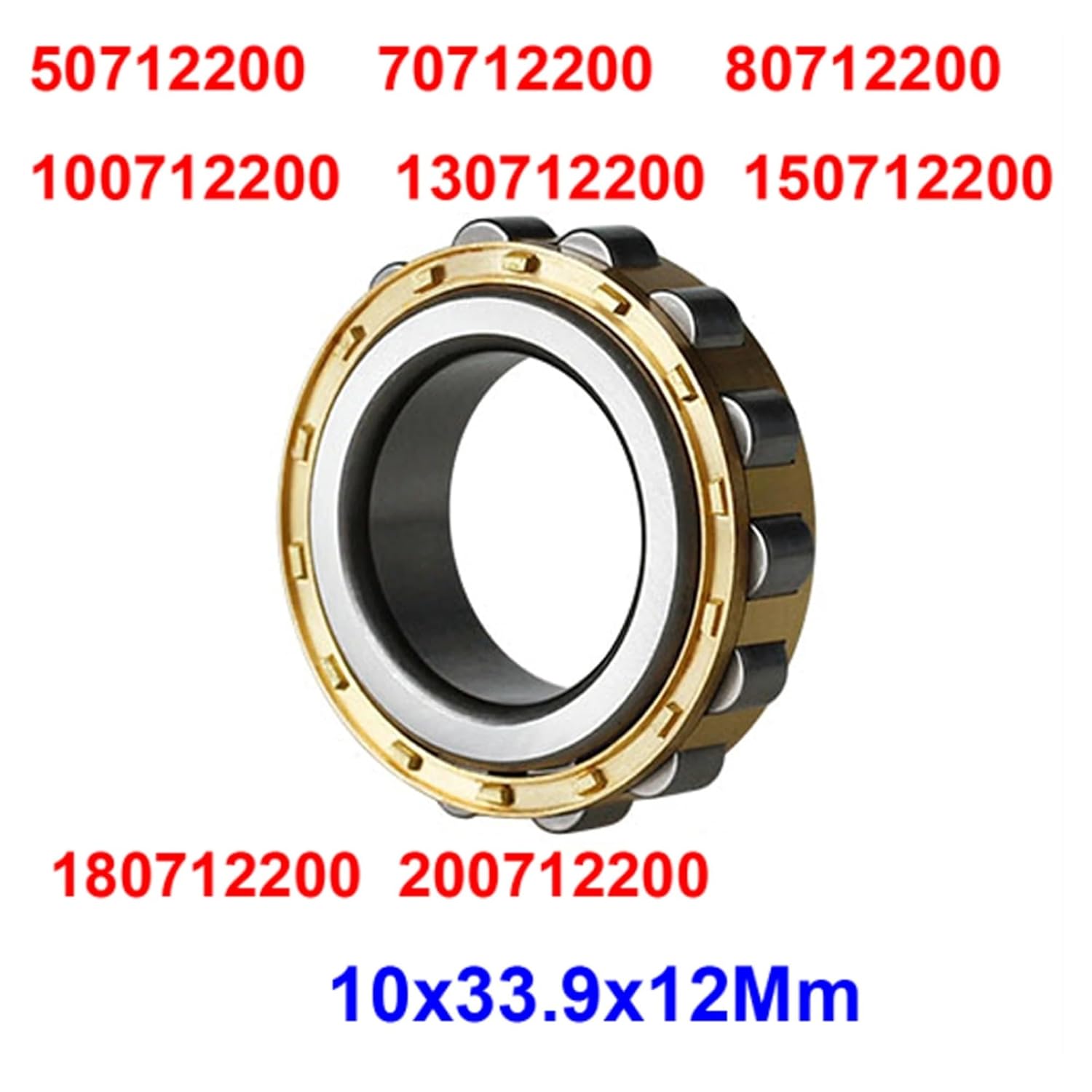 10x33.9x12 Reducer Eccentric Single Row Bearing 50712200 70712200 80712200 100712200 130712200 150712200 180712200 200712200 1pcs(150712200)