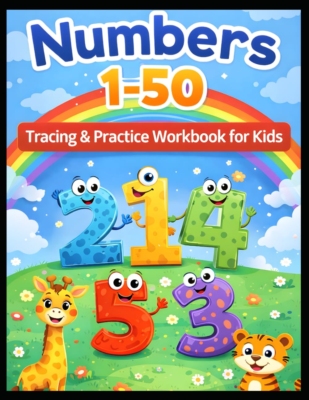 Numbers 1–50: Tracing & Practice Workbook for Kids: Fun Number Writing, Counting & Early Math Activities for Preschool and Kindergarten