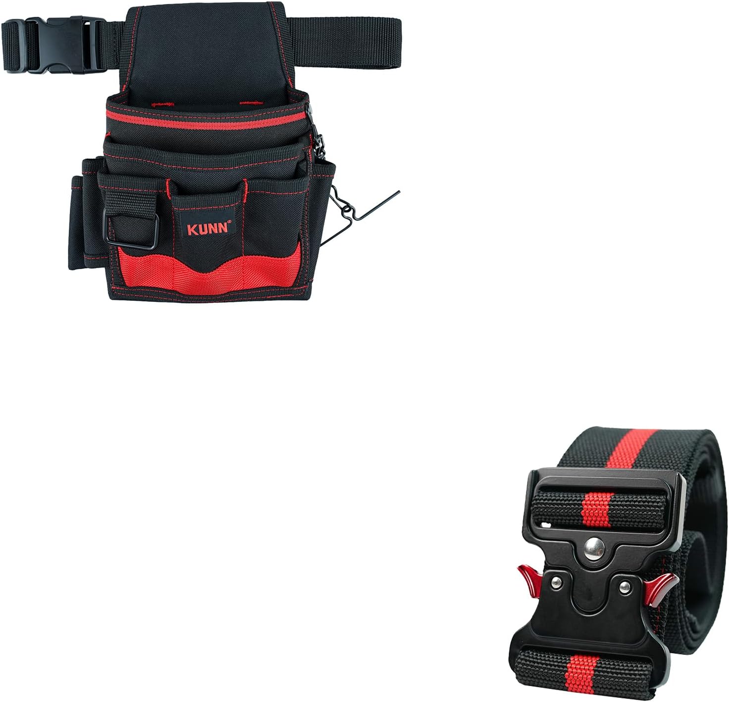 Electrician Tool Pouch & 2 Inch Mens Work Belt with Quick Release