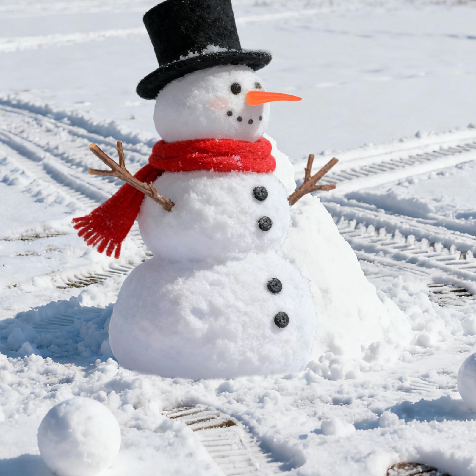 DOITOOL 100 Stück Schneemann-Nasen: 12 cm große Kunststoff-Schneemann-Nasen als Ersatzzubehör für Weihnachtsbasteleien und DIY-Dekorationen