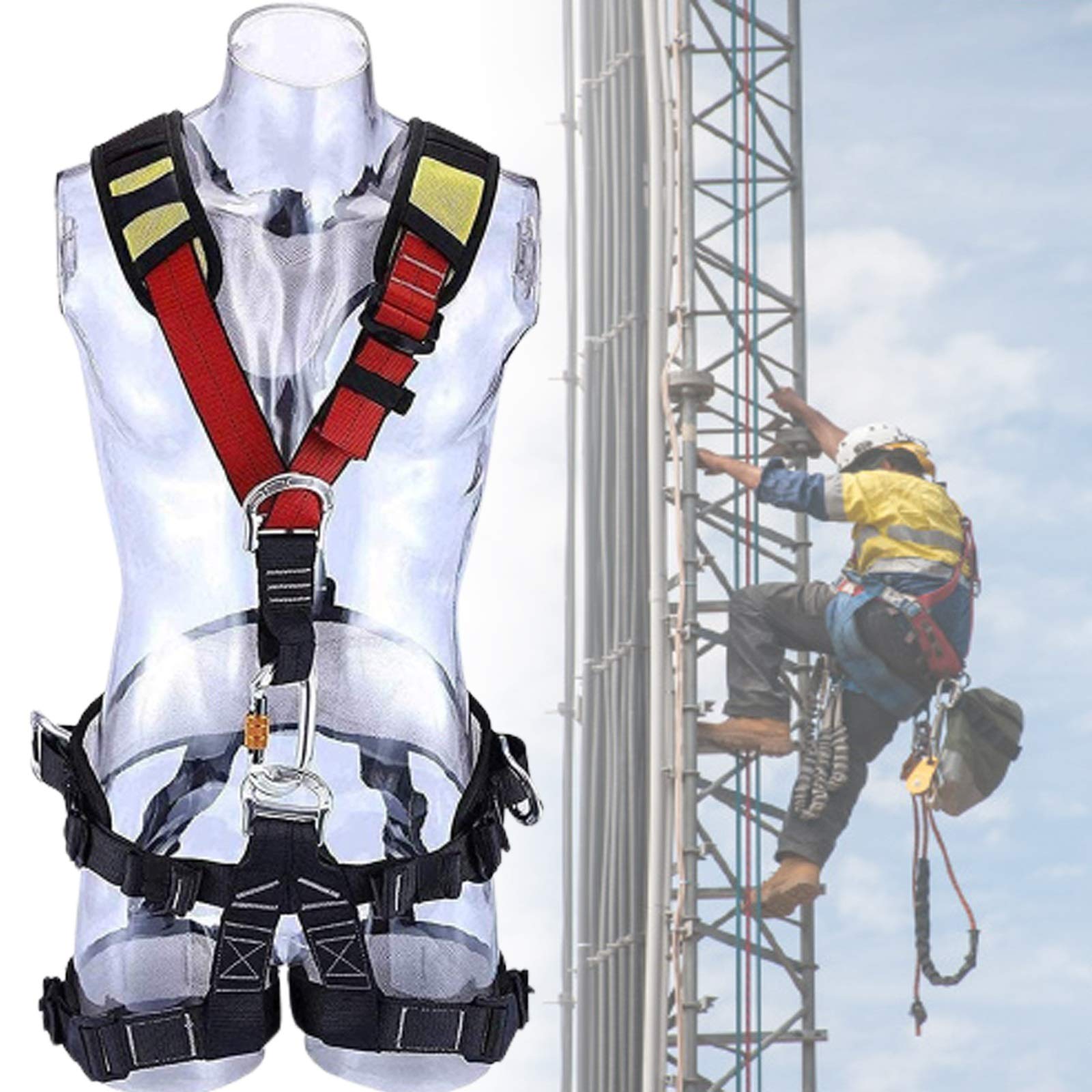 Buy BDRPZX Full Body Fall Arrest Safety Harness,Climbing Safety