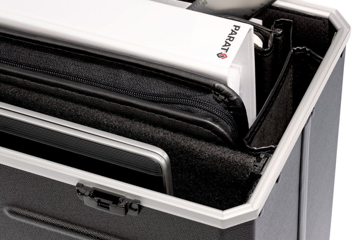 Parat Arbeitstasche PARADOC TronX (mit gepolstertem Notebookfach, Dokumentenfach; Rollen, Material: X-ABS-Kunststoff; schwarz (leer - ohne Inhalt))