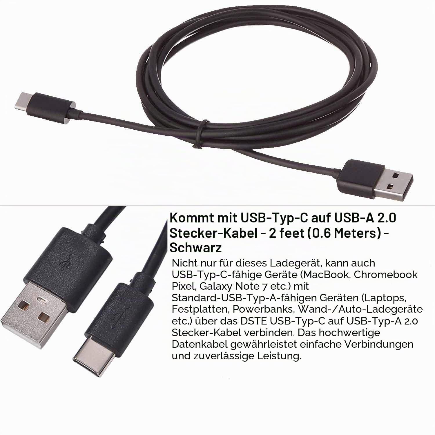 DSTE® DMW-BLC12 DMW-BLC12e Akku + Dual USB Schnellladegerät Kit für Panasonic Lumix DMC-GH2 DMC-FZ330 DMC-FZ200 DMC-FZ200GK DMC-FZ1000 V-LUX4 Leica Q Kameras wie DMW-BLC12PP BP-DC12 Sigma BP-51