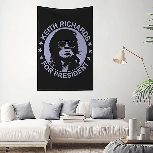 Miniatura 3 de Keith Richards - Tapiz para colgar en la pared, manta de playa, decoración de sala de estar, dormitorio, tamaño único