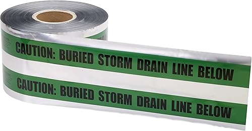 Mutual Industries 17774 Polyethylene Underground Storm Drain Detectable Marking 