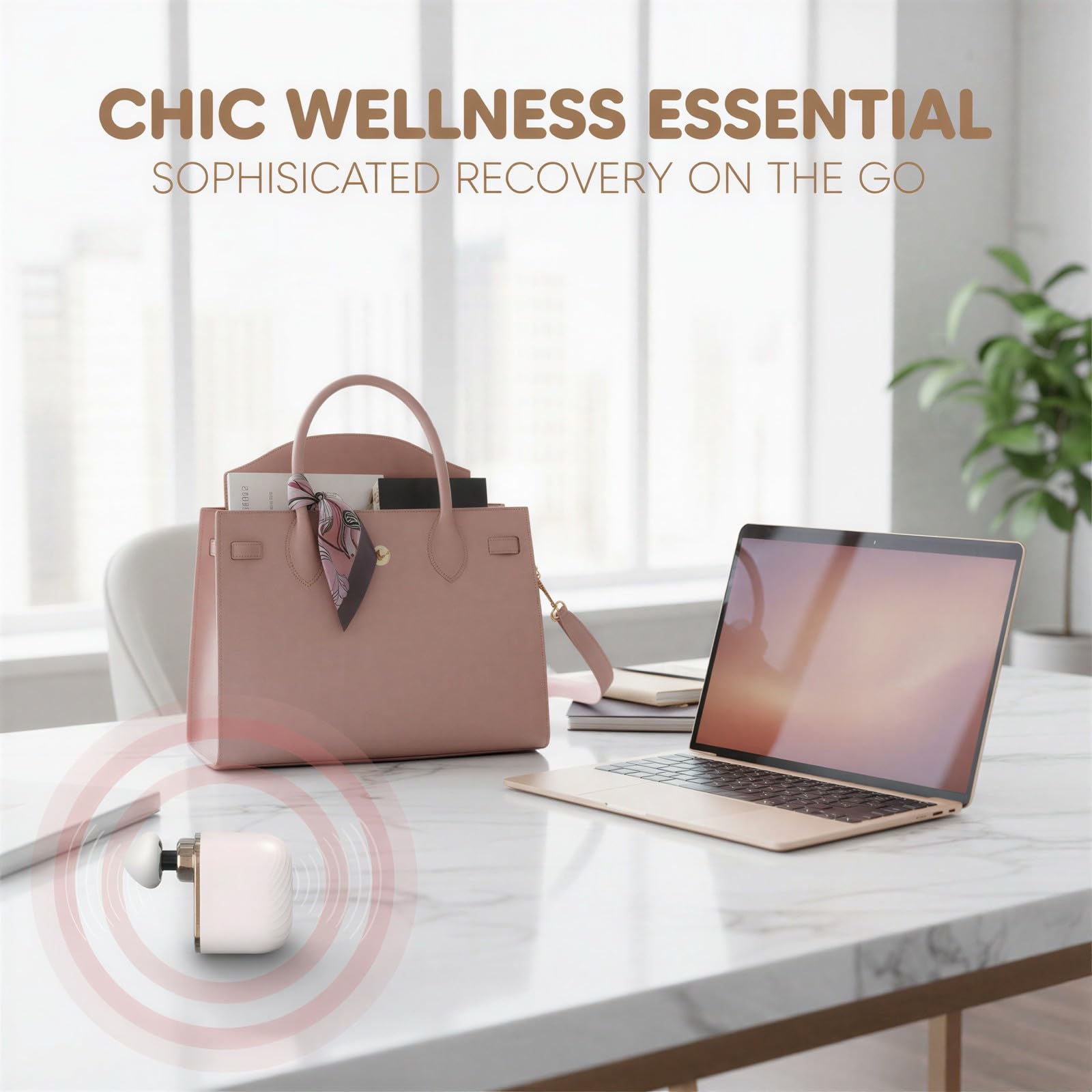 Tragbares Taschenmassagegerät, Mini-Massagegerät mit starkem Motor und leisem Betrieb, für Frauen zur Muskelregeneration, für Nacken und Rücken, ideal für Fitnessstudio und Reisen