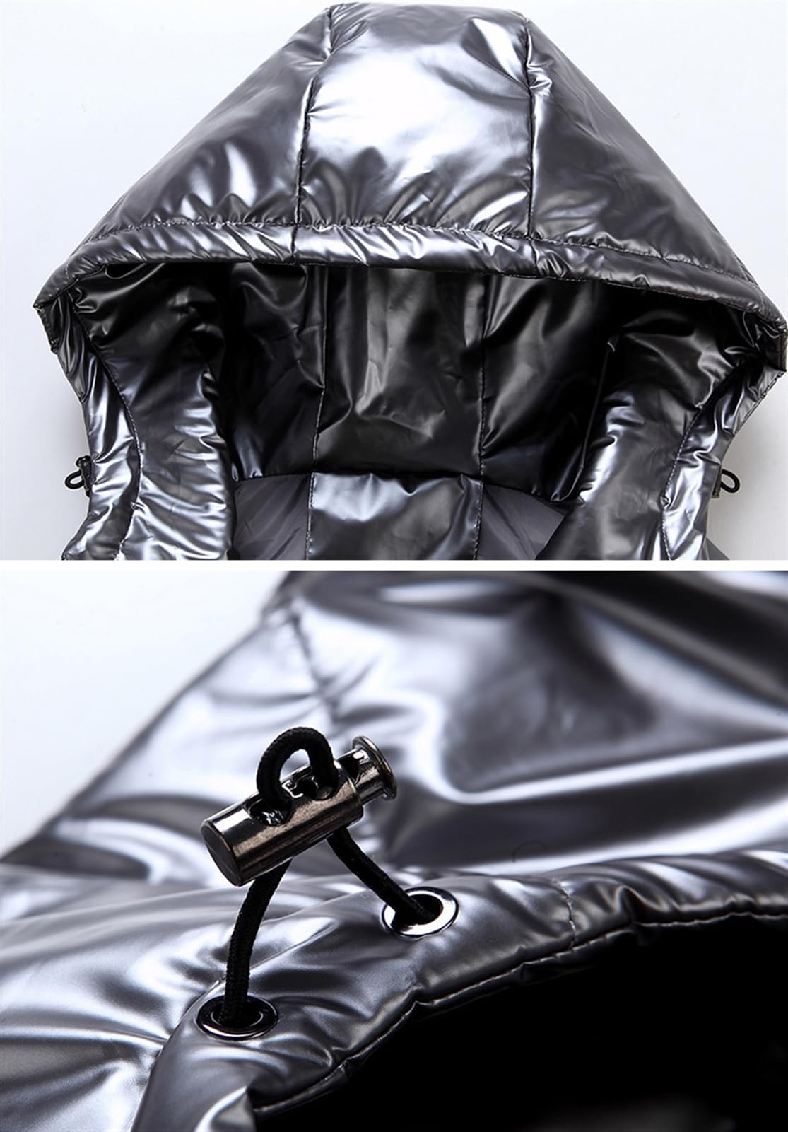 GIBZ Chaleco Acolchado Chaqueta con Capucha Brillante
