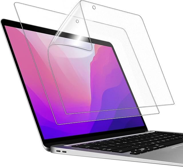 JETech Screen Protector for MacBook Pro 13-Inch (2016-2022, M1/M2) / MacBook Air 13-Inch (2018-2020, M1), Anti-Glare Film Matte, Anti-Fingerprint, 2-Pack