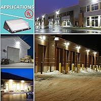 Vista 8 de Paquete de luz LED regulable de 100 W con fotocélula del atardecer al amanecer, 100-277 V 14000 lm 600-800 W equivalente a HPS/HID, iluminación