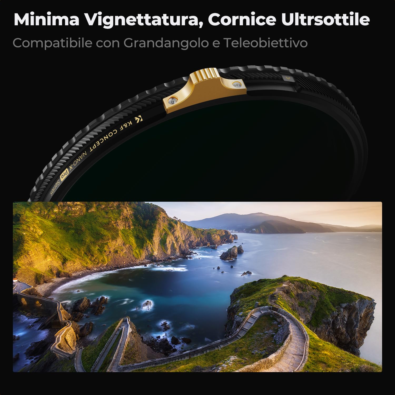 K&F CONCEPT Nano-X PRO 77mm 2 In 1 Filtro Variabile ND2-32 & Polarizzatore Circolare,ND2-32 & CPL Filtro con Telaio in Ottone a in Vetro Ottico con 36 Strati Nano-Rivestimento