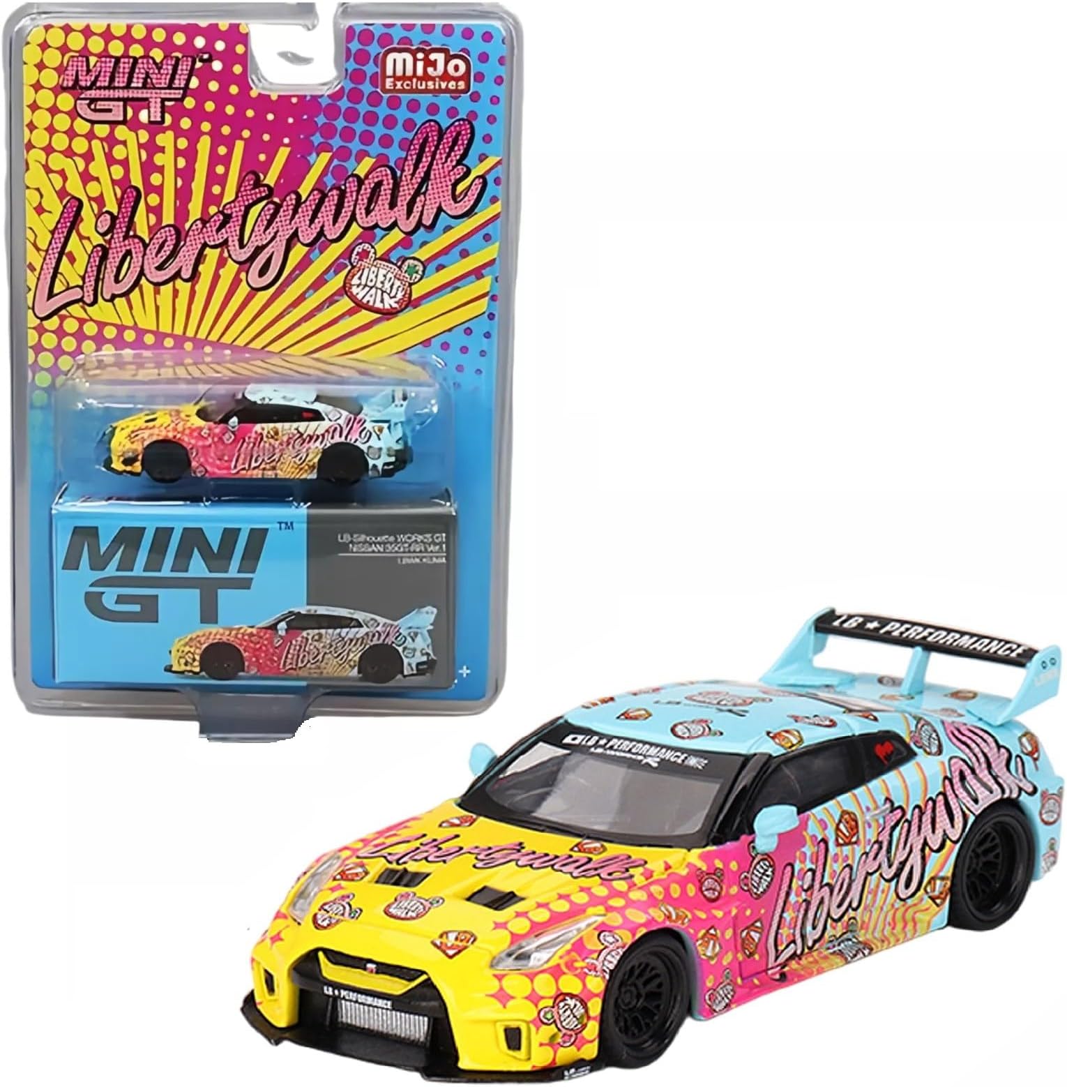 1:64 Scale Diecast Model Car Compatible with LB-Silhouette Works GT Nissan 35GT-RR Ver.1 LBWK Kuma Limited Edition by Mini GT MGT00742