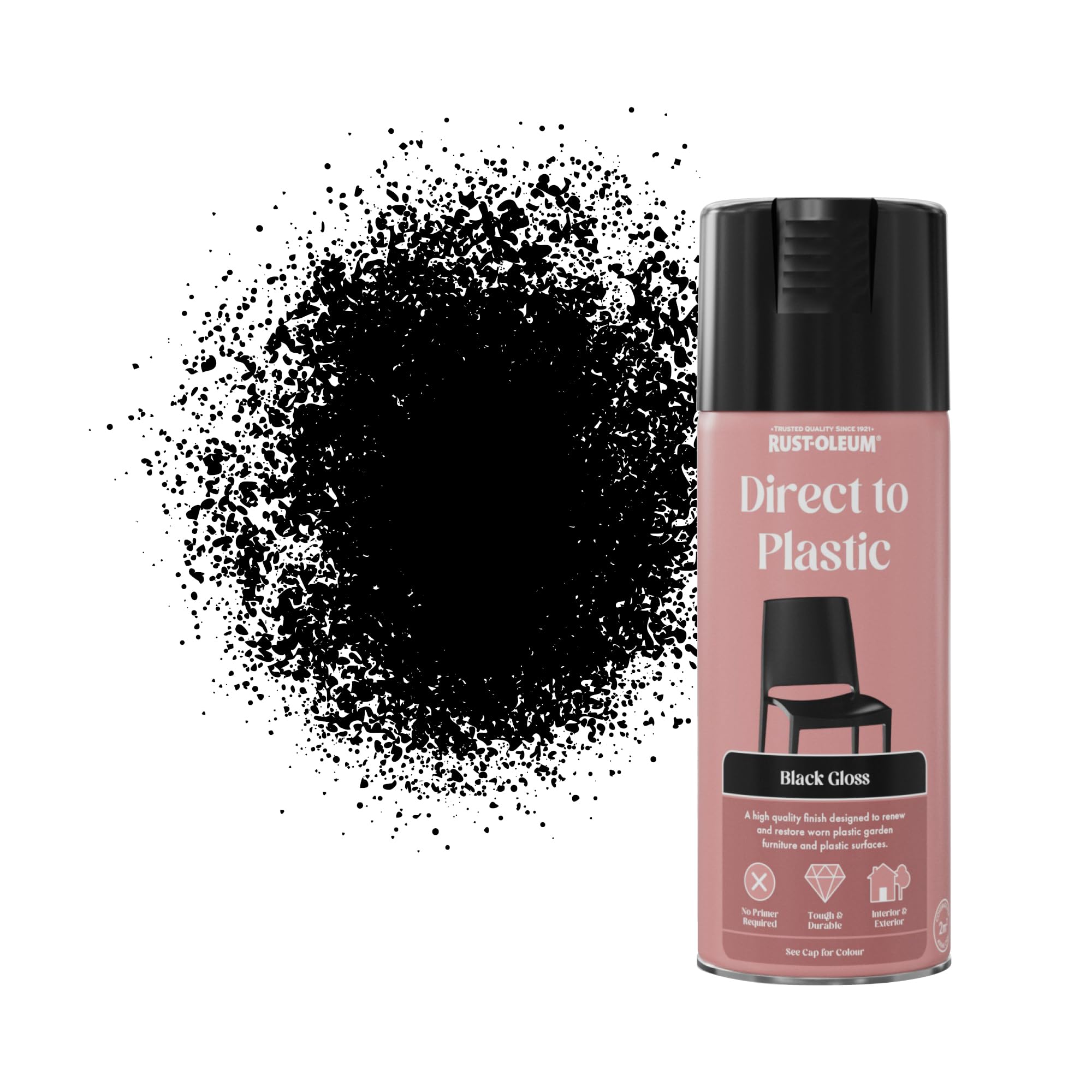 400ml Direct to Plastic Spray Paint Aerosol - Black