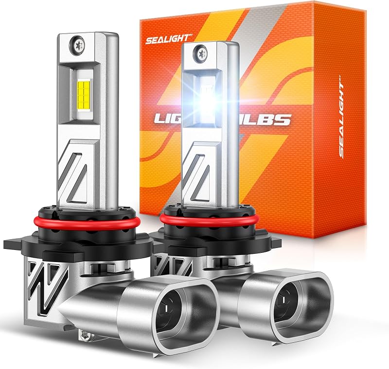Lâmpadas LED 9012 SEALIGHT para farol de neblina, luz branca 6500K – Par com 2 unidades